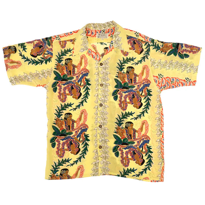 Avanti Hawaiian Shirt - WAHINE - YELLOW