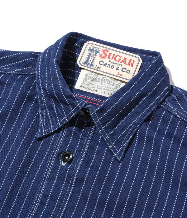 SUGARCANE FICTION ROMANCE WABASH STRIPE  8.5oz Work Shirt