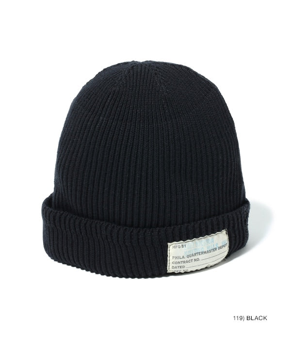 Sugarcane Buzz Rickson Cotton Watch Cap - Black, Navy and Orange