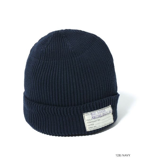 Sugarcane Buzz Rickson Cotton Watch Cap - Black, Navy and Orange