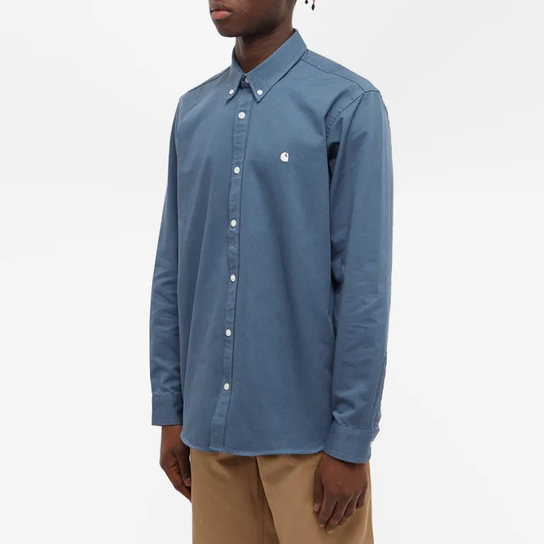 Carhartt L/S Madison Shirt - Storm Blue/Wax - Elroy Clothing