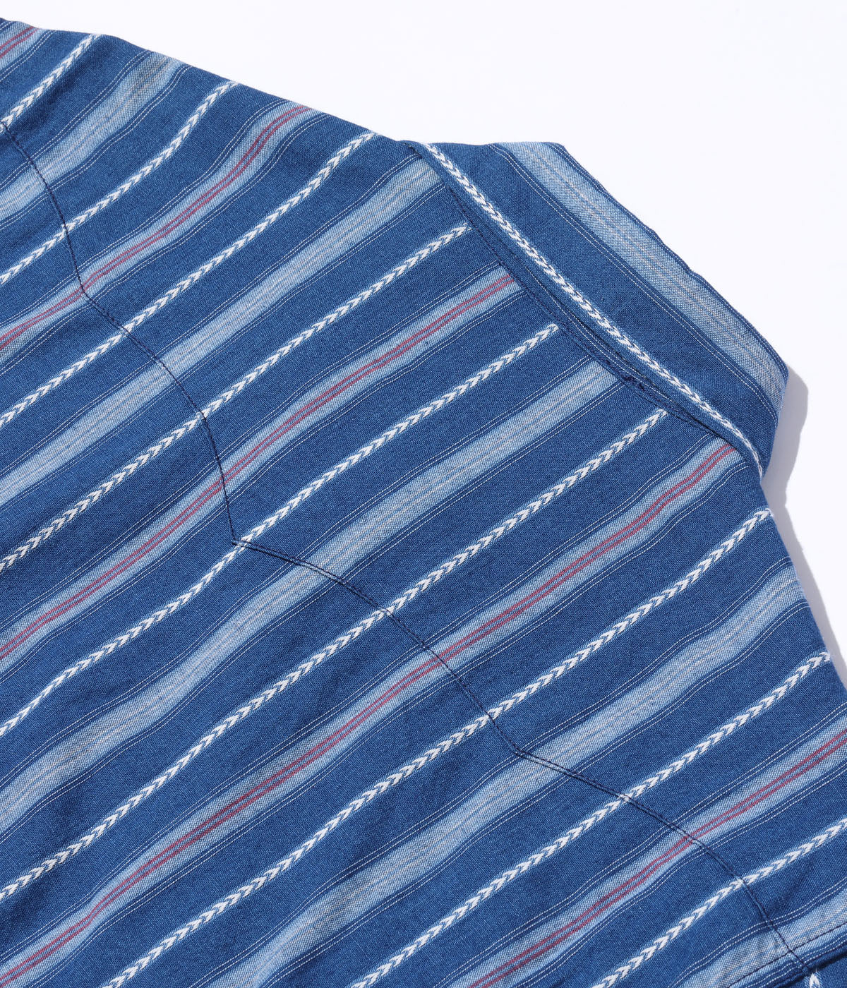 SUGARCANE NATIVE AMERICAN INDIGO STRIPE WESTERN SHIRT