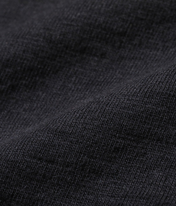 SUGARCANE BUZZ RICKSON&#39;S SLUB YARN HENLEY NECK T-SHIRTT - BLACK