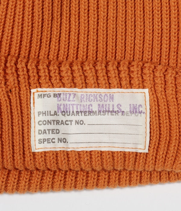 Sugarcane Buzz Rickson Cotton Watch Cap - Black, Navy and Orange
