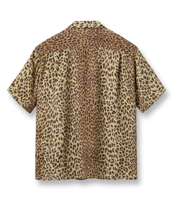 Sugarcane Star Of Hollywood short sleeve high density Rayon Open Neck Shirt - “LEOPARD”