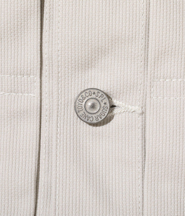 SUGARCANE TYPE 1953A Cotton Piqué Jacket - Off White