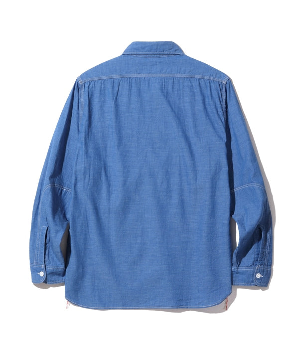 SUGARCANE VAT DYE CHAMBRAY WORK SHIRT - LONG SLEEVE