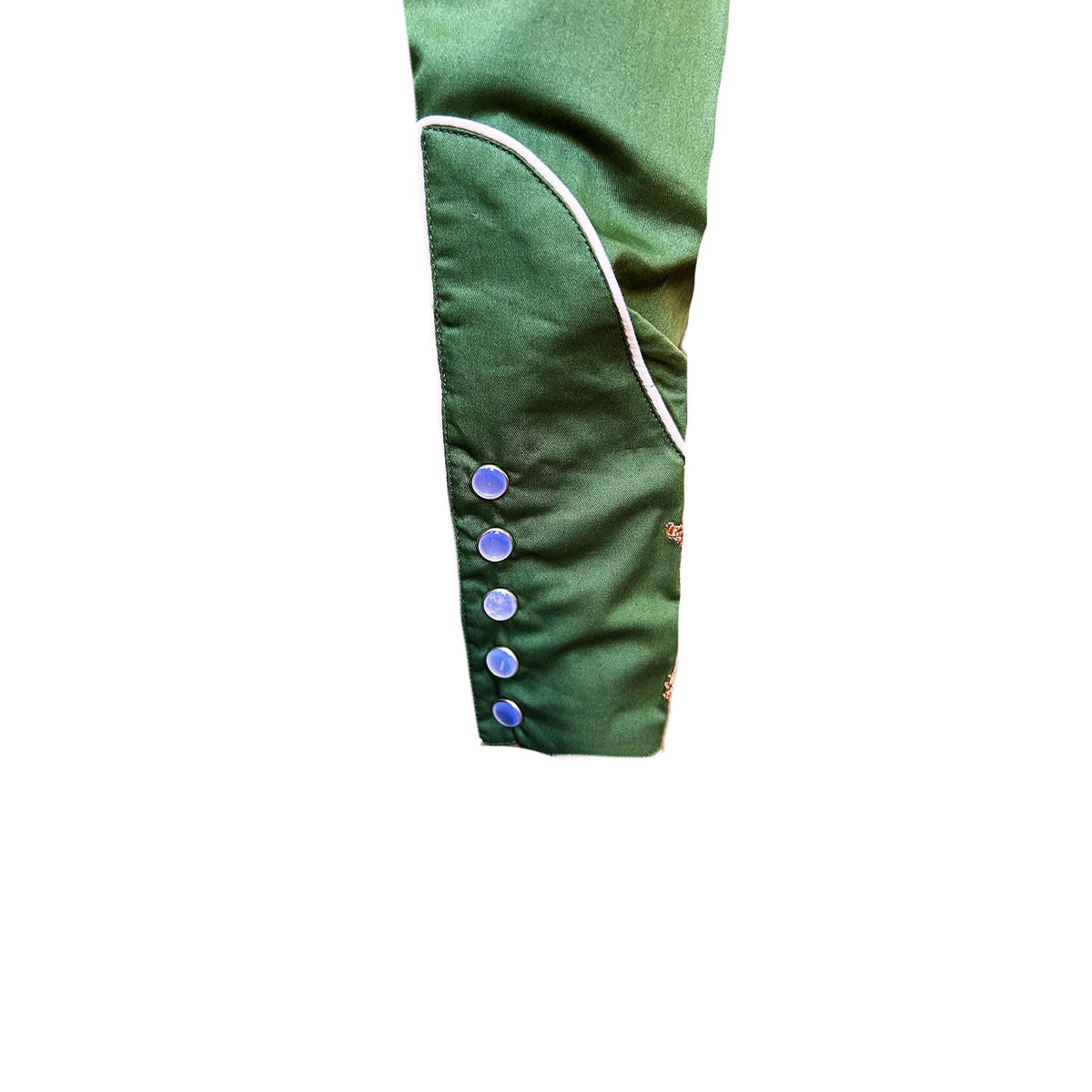 Rockmount Ranchwear Vintage Green Steer Skull &amp; Arrow Chain Stitch Embroidered Western Shirt
