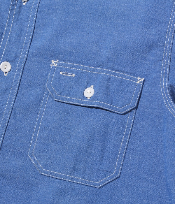 SUGARCANE VAT DYE CHAMBRAY WORK SHIRT - LONG SLEEVE