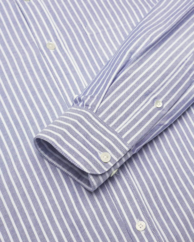 Portuguese Flannel Belavista Long Sleeve Shirt - Blue Stripe