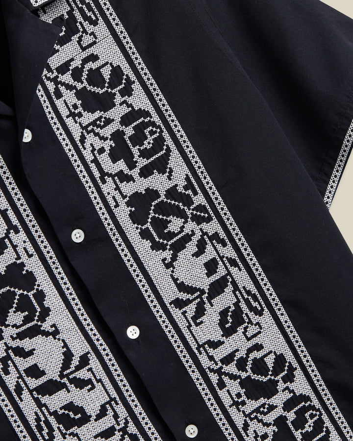 Portuguese Flannel Cross Stitch Short Sleeve Shirt