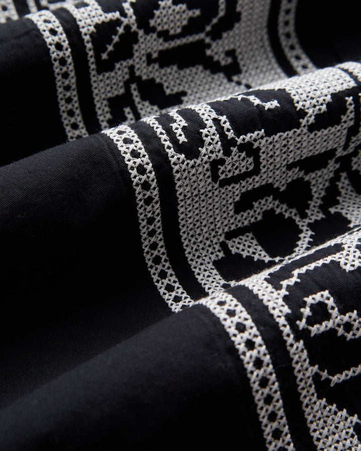 Portuguese Flannel Cross Stitch Short Sleeve Shirt