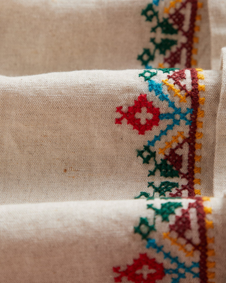 Portuguese Flannel Folclore Embroidery Short Sleeve Shirt