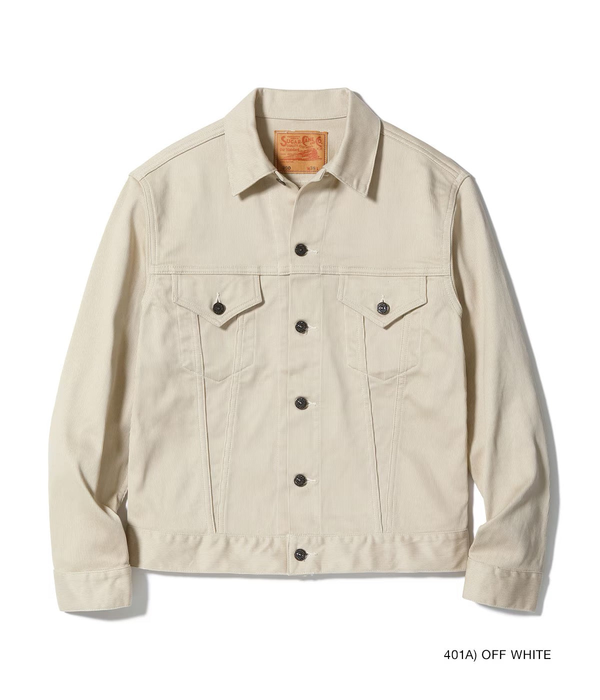 SUGARCANE TYPE 1962A COTTON PIQUE JACKET - OFF WHITE