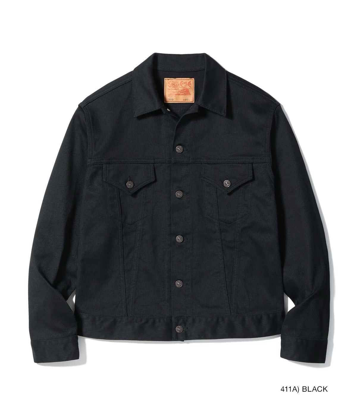 SUGARCANE TYPE 1962A COTTON PIQUE JACKET - BLACK