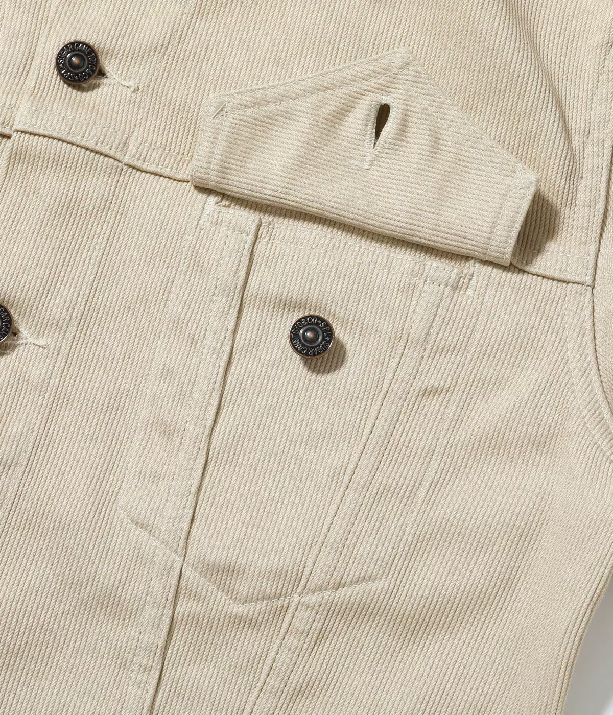 SUGARCANE TYPE 1962A COTTON PIQUE JACKET - OFF WHITE