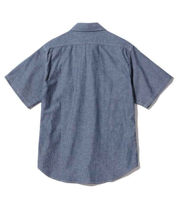 SUGARCANE BLUE CHAMBRAY WORK SHIRT - SHORT SLEEVE