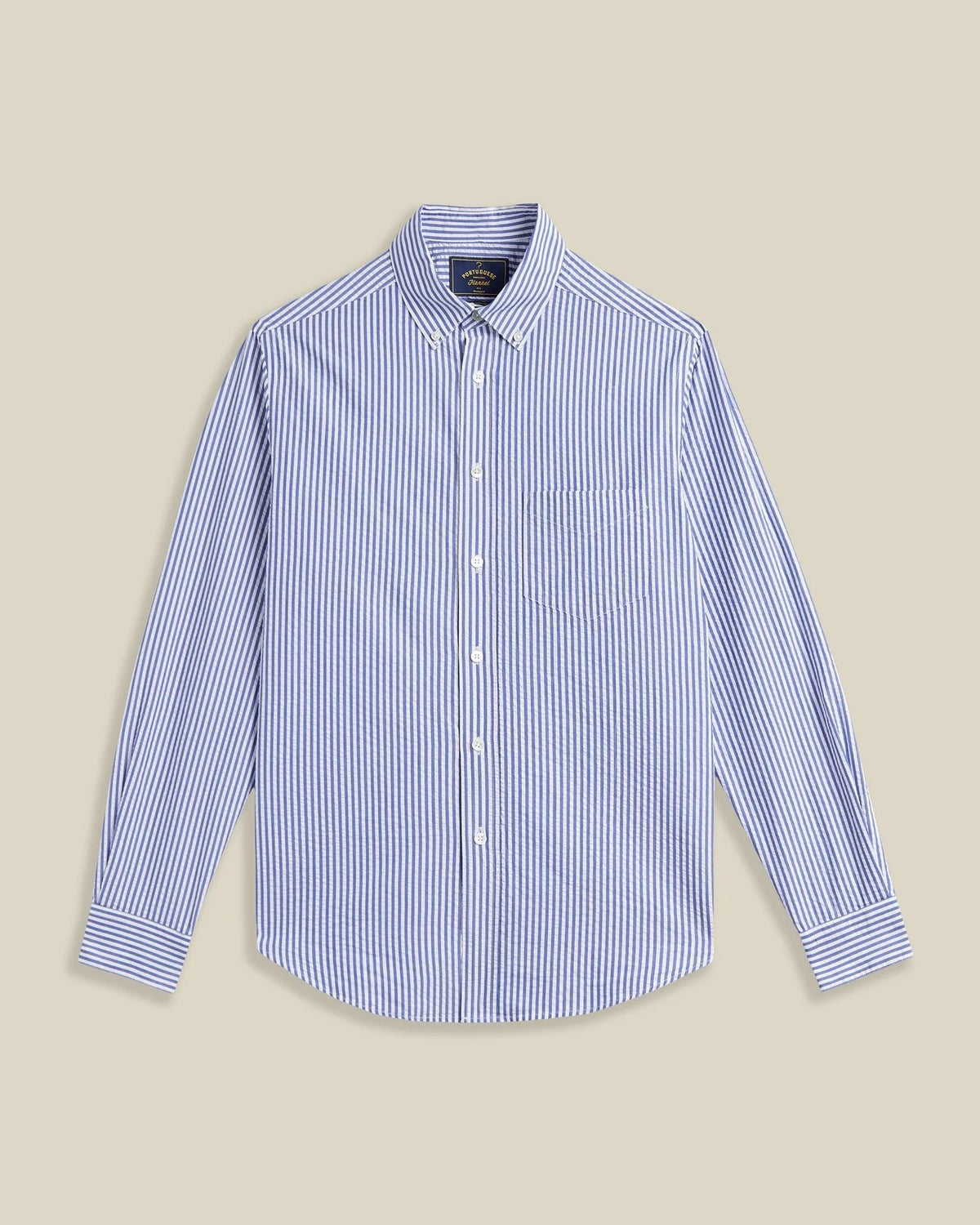 Portuguese Flannel Atlantico Long Sleeve Shirt - Blue Stripe