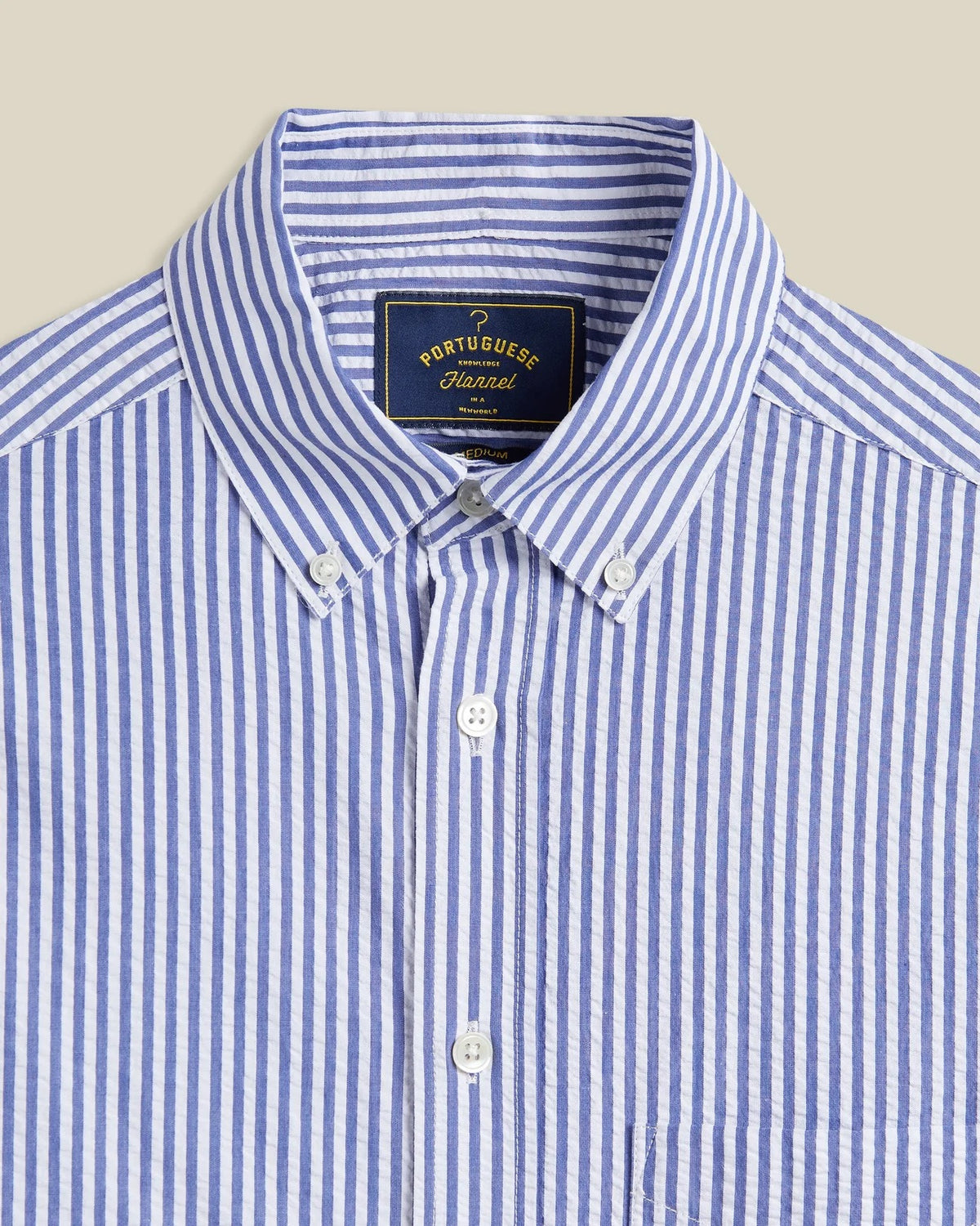 Portuguese Flannel Atlantico Long Sleeve Shirt - Blue Stripe