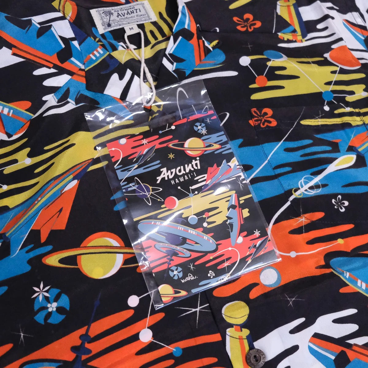 Avanti Hawaiian Shirt - MOOKIE SATO X AVANTI "SPACE AGE" - BLACK