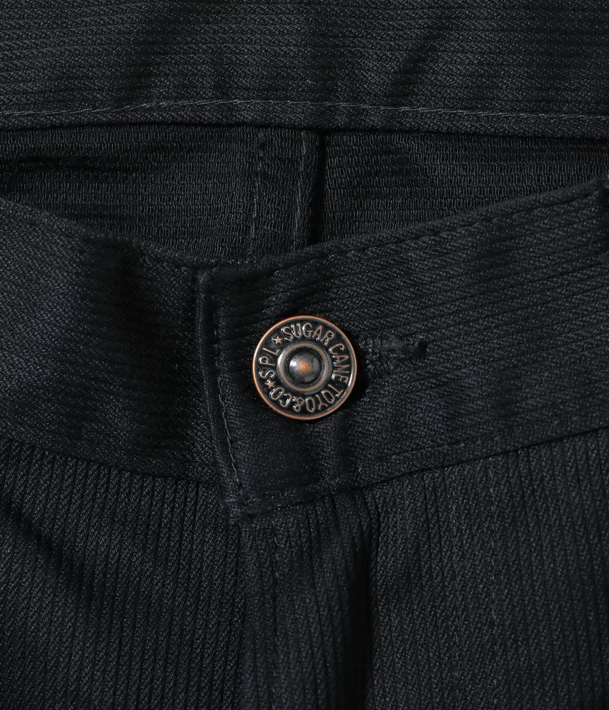 Sugarcane 11oz. COTTON PIQUE ZIPPER FLY JEANS - BLACK