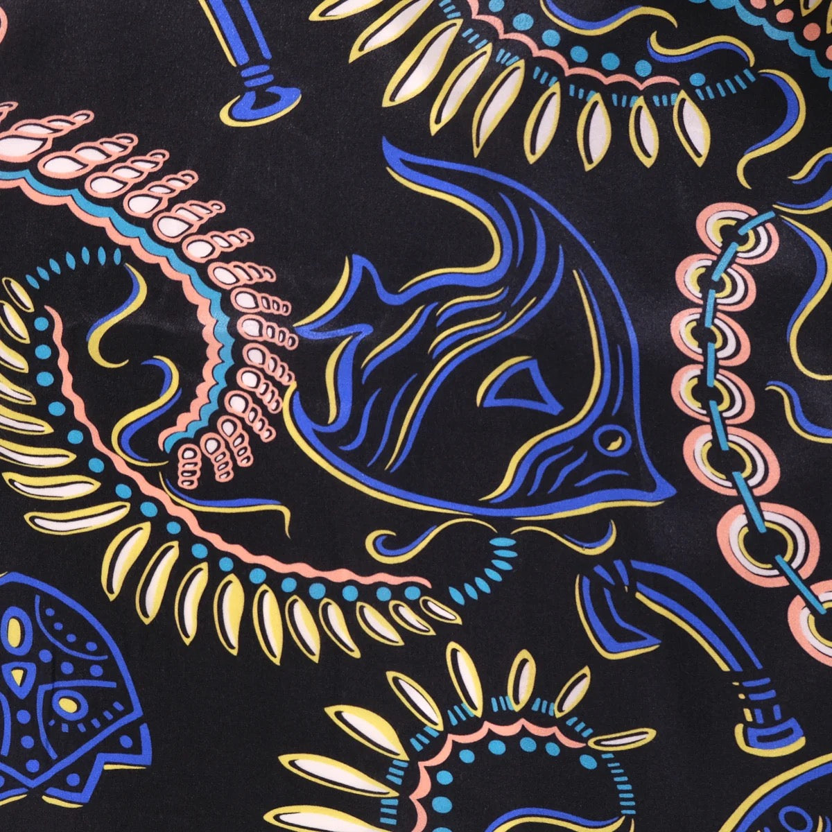 Avanti Hawaiian Shirt - MAKAU - BLACK