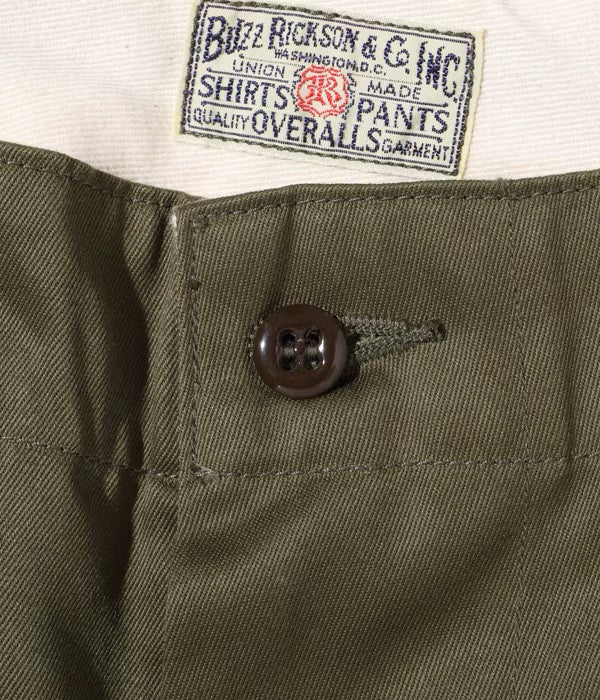 BUZZ RICKSON’S  - ORIGINAL SPEC. CHINOS (ONE WASH) - OLIVE GREEN