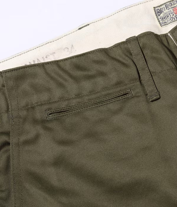 BUZZ RICKSON’S  - ORIGINAL SPEC. CHINOS (ONE WASH) - OLIVE GREEN