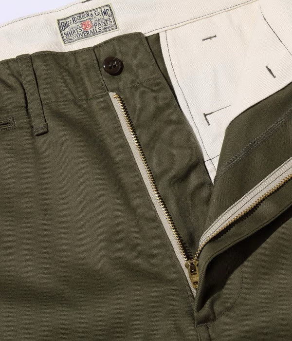 BUZZ RICKSON’S  - ORIGINAL SPEC. CHINOS (ONE WASH) - OLIVE GREEN
