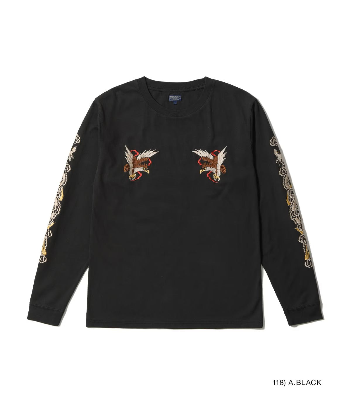 Toyo Tailor LONG SLEEVE SUKA T-SHIRT EMBROIDERED “EAGLE”