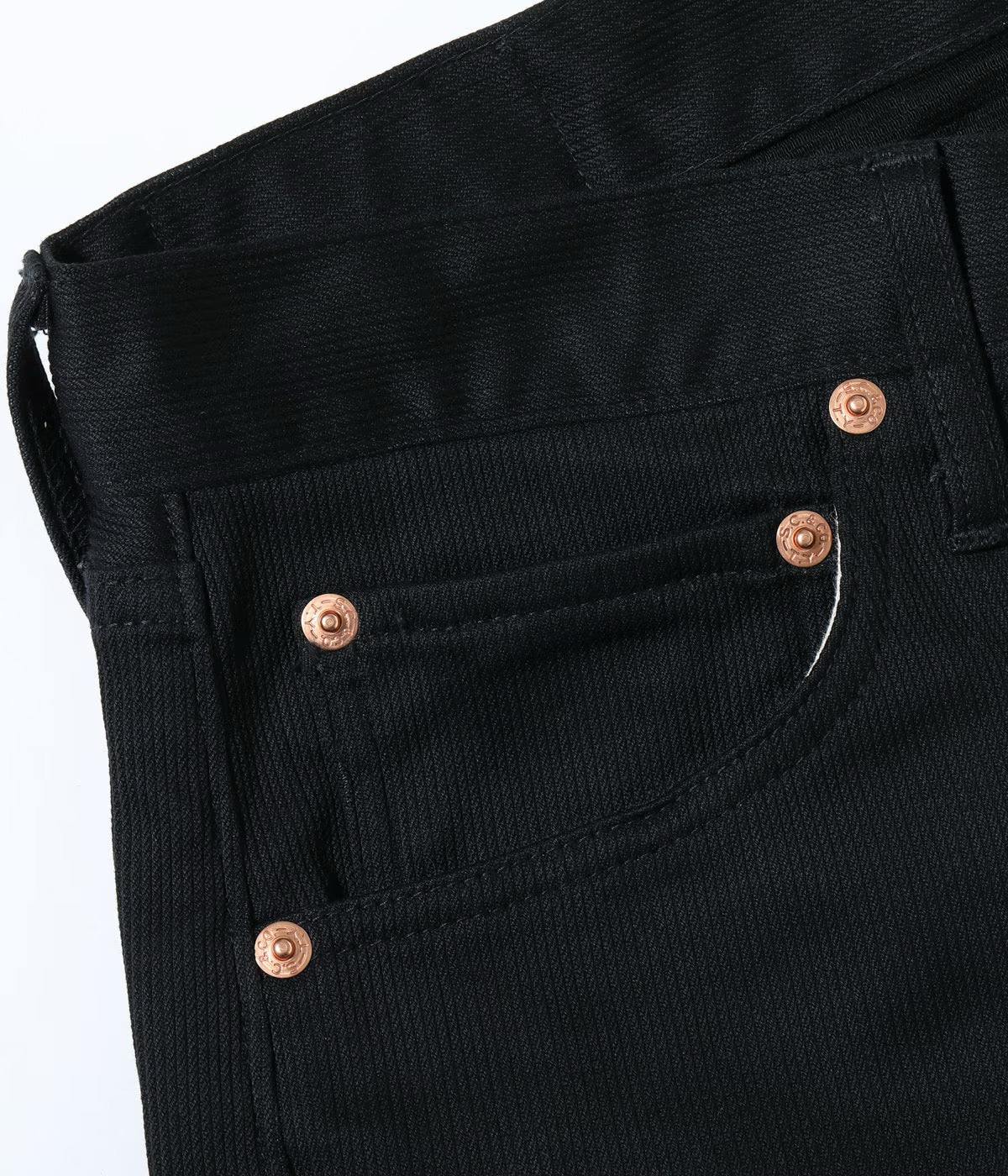 Sugarcane 11oz. COTTON PIQUE ZIPPER FLY JEANS - BLACK