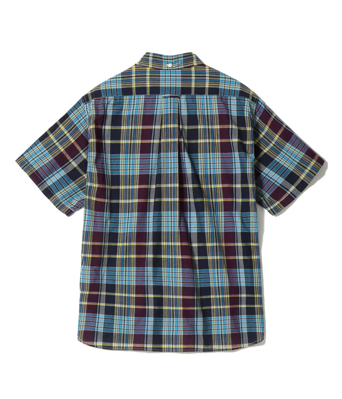 Sugarcane short sleeve MADRAS CHECK BUTTON DOWN SHIRT