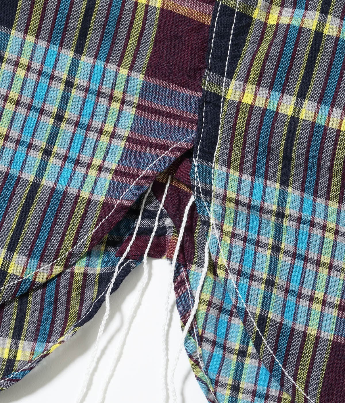 Sugarcane short sleeve MADRAS CHECK BUTTON DOWN SHIRT