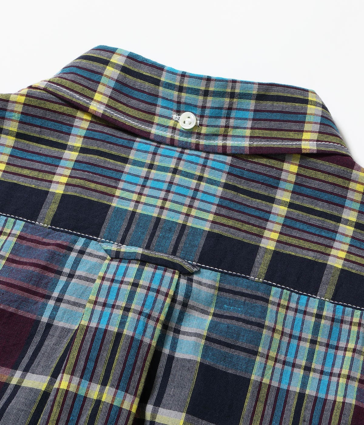 Sugarcane short sleeve MADRAS CHECK BUTTON DOWN SHIRT