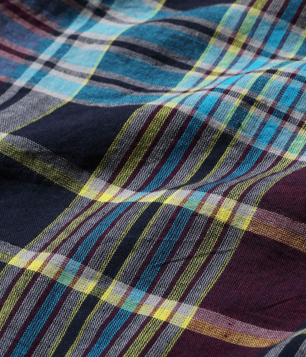 Sugarcane short sleeve MADRAS CHECK BUTTON DOWN SHIRT