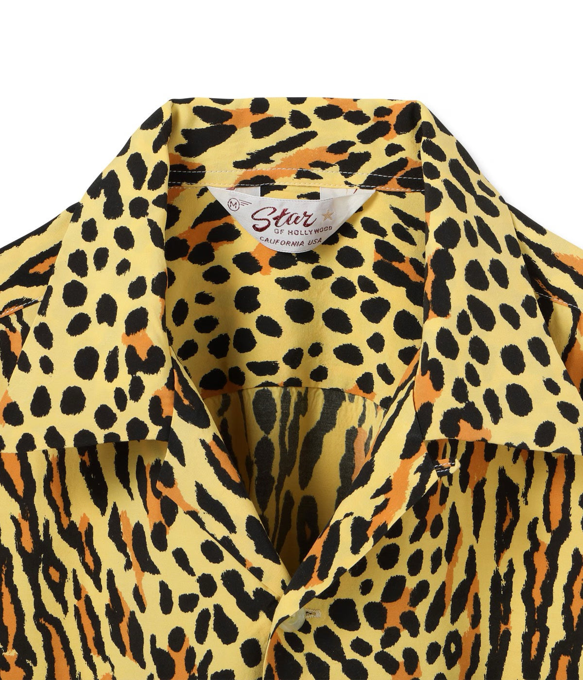Star Of Hollywood short sleeve high density rayon open collar shirt - “OCELOT”