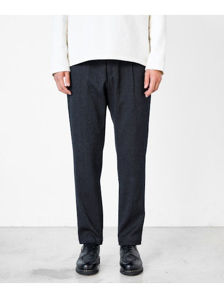 Japan blue JBJE1525 Sashiko wide tapered 5P Trouser - 11oz Navy Sashiko