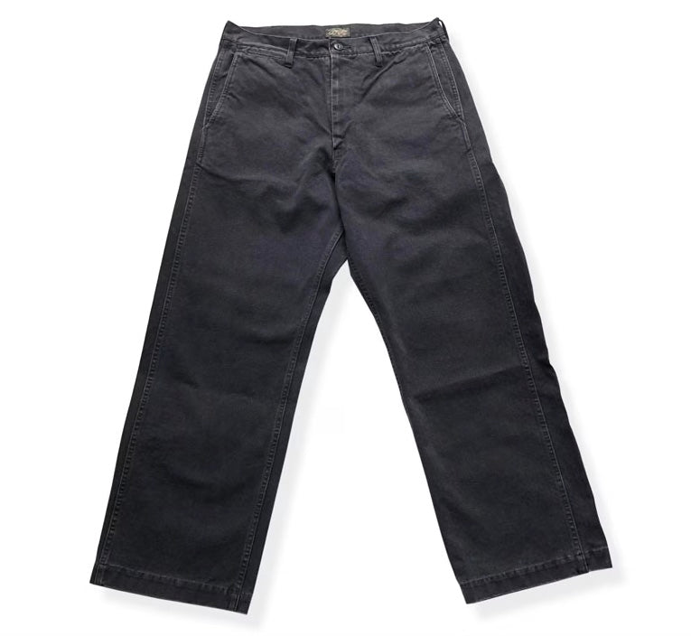 SUGARCANE COTTON DUCK WORK PANT - WASHED BLACK