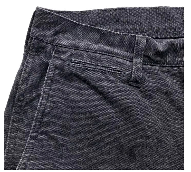 SUGARCANE COTTON DUCK WORK PANT - WASHED BLACK