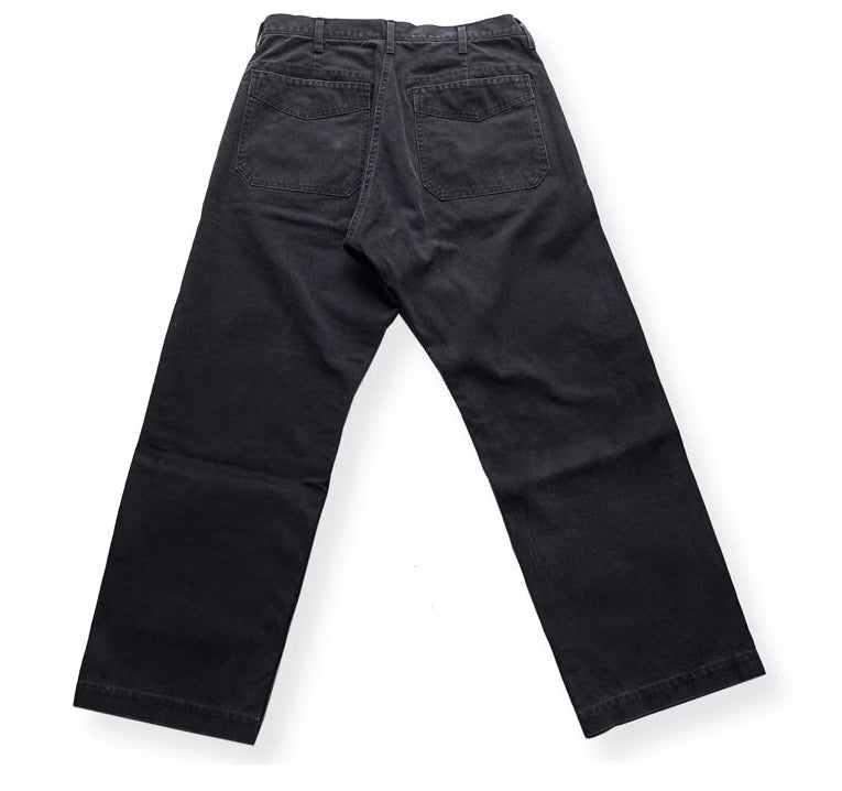 SUGARCANE COTTON DUCK WORK PANT - WASHED BLACK