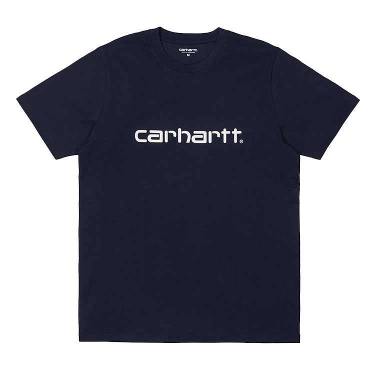 Carhartt Script T-Shirt - Dark Navy/White