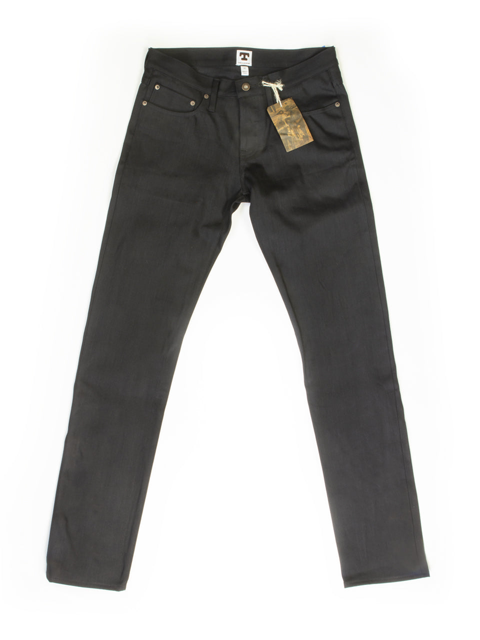 Tellason LADBROKE GROVE Slim Tapered Japanese Black Selvedge Jeans 13.5 oz.
