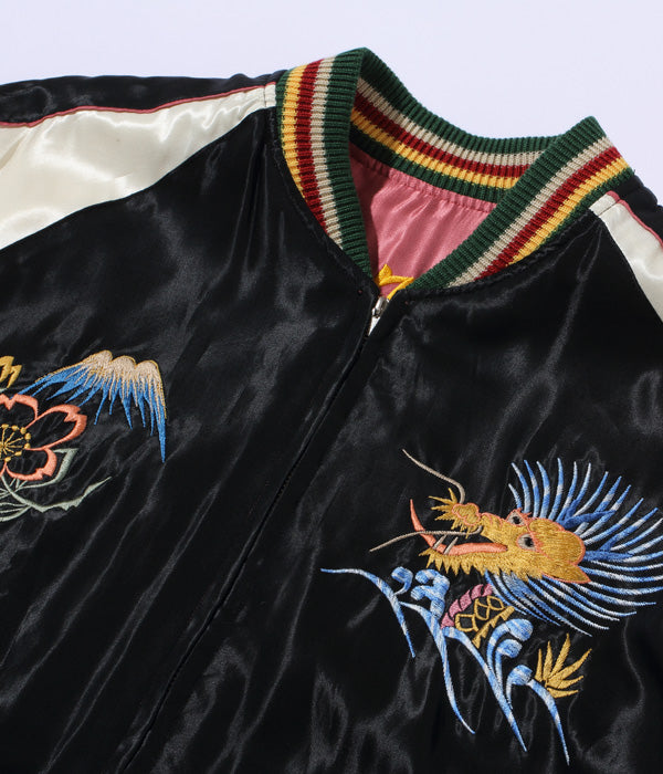 SUGARCANE TAILOR TOYO Early 1950s Style Acetate Souvenir Jacket “ROARING TIGER” × “JAPAN MAP”