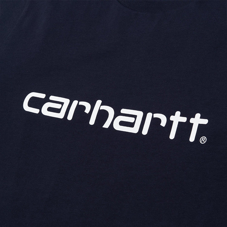 Carhartt Script T-Shirt - Dark Navy/White