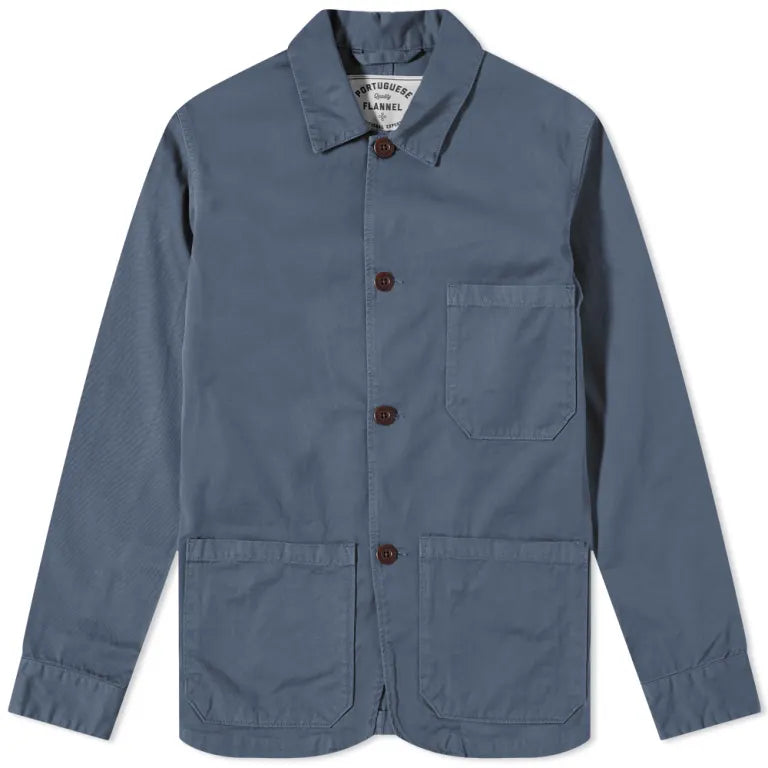 Portuguese Flannel Labura Jacket - Navy Blue