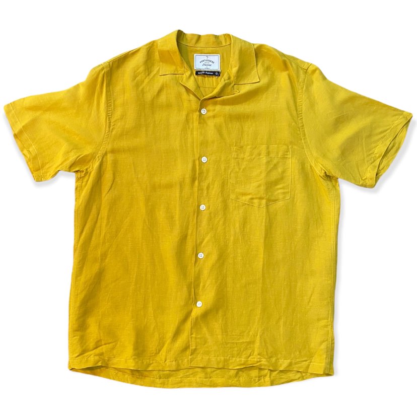 Portuguese Flannel Catown Short Sleeve Shirt - Vintage Yellow
