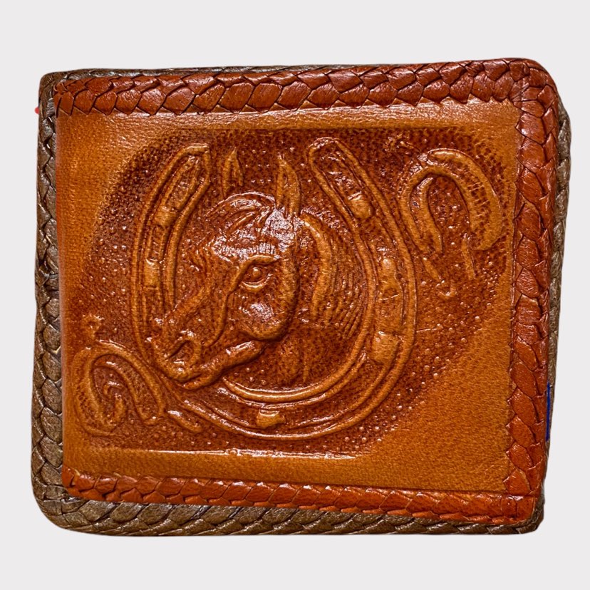 Western Motif Embossed Leather Wallet
