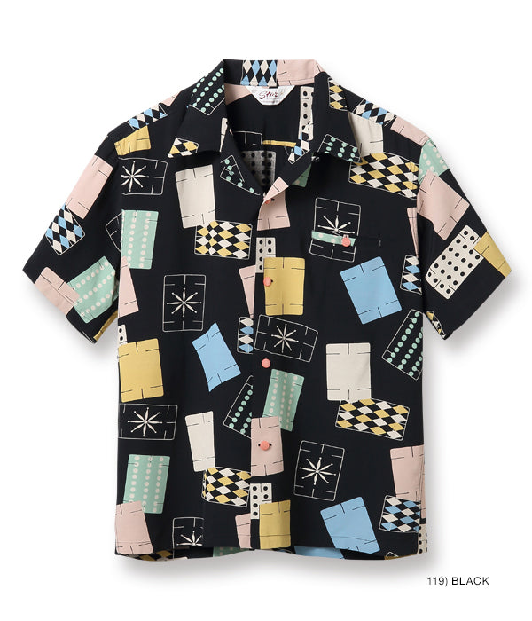 Sugarcane Star Of Hollywood short sleeve Lounge shirt - &quot;Game Cards&quot; Print