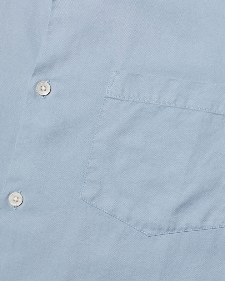 Portuguese Flannel Dog Town Short Sleeve Shirt - Sky Blue