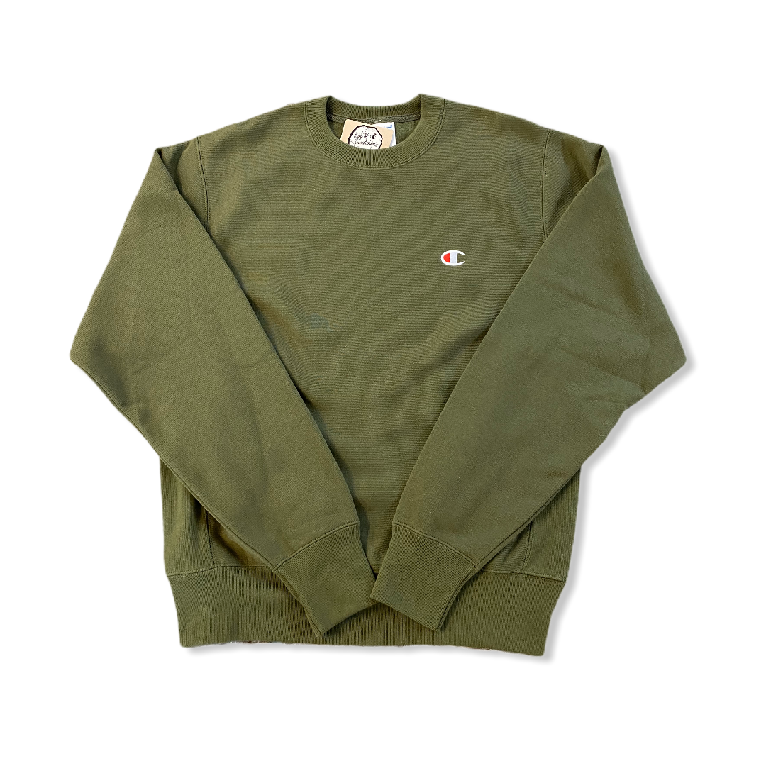 Champion sweatshirt olive green discount